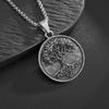Pendant Nordic Viking Tree of Life New Retro Round Pendant Jewelry Necklace