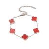 Cross-Platform Fashion Titanium Steel Four-Leaf Clover Bracelet - 13mm, Single/Double-Sided, In Stock