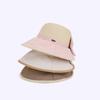 Wide Brim Bow Fisherman Hat Weave Straw Hat Fashion Sun Cap  Climbing