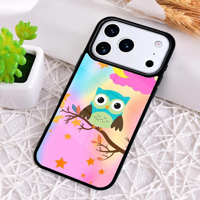 Baby Cute Owl soft Phone Case for iPhone 17 Air 16 15 11 12 14 13 Pro Max Shockproof Cover