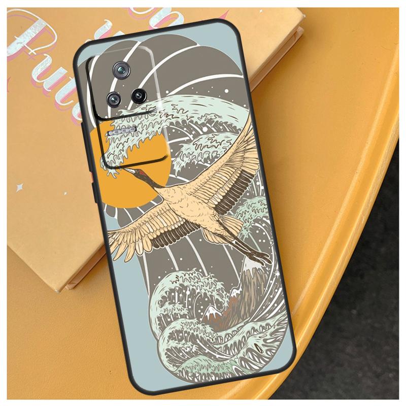 Art Crane Waves Funda For Xiaomi 17 Pro Max 13T 14T 15T 14 15 Ultra POCO X7 X5 X6 F5 F6 F7 Pro F8 Ultra Case