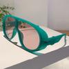 KAMMPT Oversized Monoblock Sunglasses Women 2024 New in Stylish Candy Color Outdoor Goggle Trendy Vintage Punk Travelling Shades