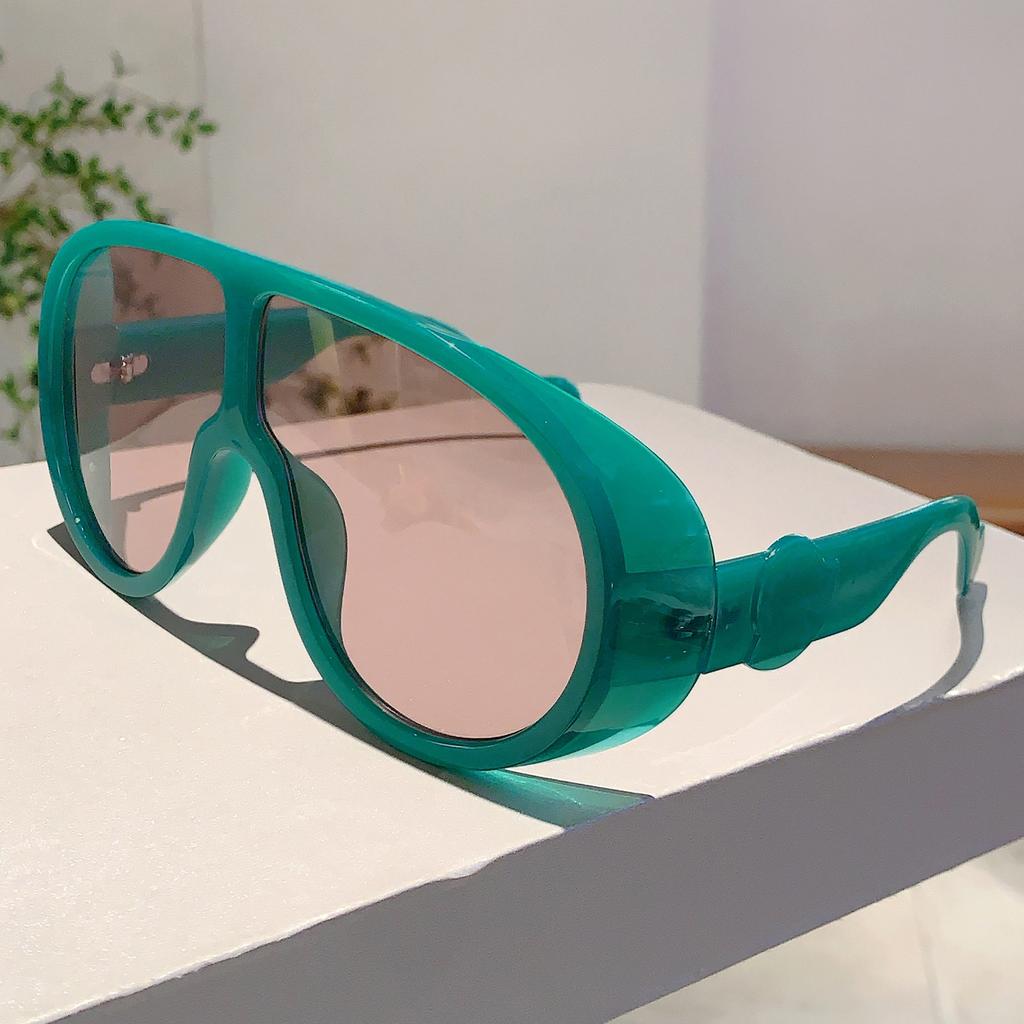 KAMMPT Oversized Monoblock Sunglasses Women 2024 New in Stylish Candy Color Outdoor Goggle Trendy Vintage Punk Travelling Shades