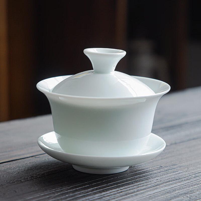 ZISIZ Dehua White Porcelain Gaiwan Tea Set