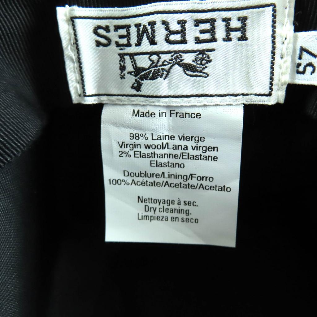 Toller HERMES Hut Bestickter H Bucket Hat Braune Wolle Damen 57 Gebraucht
