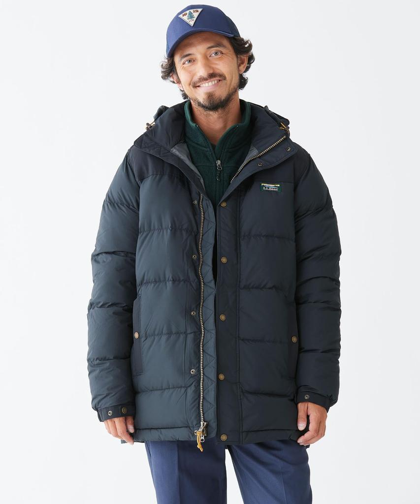 LL Bean Mountain Classic Down Japan 0UCL610008 Men's Parka, Fit, XL, Black,