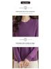 100% Pure Wool Low Neck Sweater for Women 50+, Stylish Solid Color Autumn/Winter Base Layer