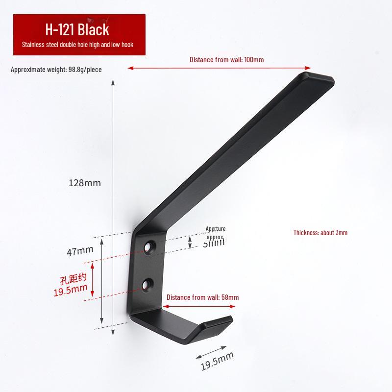 Stainless Steel Mini Single Clothes Hook for Wall