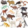 Kids' Cognitive Animal Models: Lemur, Meerkat, Capybara, Orangutan, Eagle, Maned Wolf, Gecko Toy Set