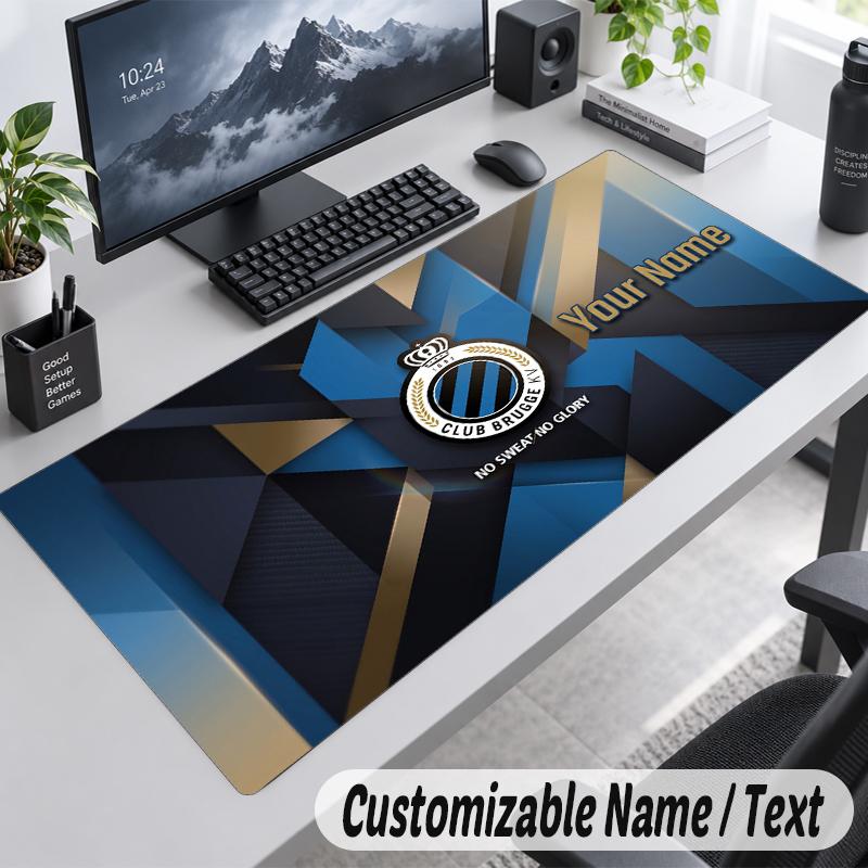 Custom Name Text Mouse Pad Club Brugge FC Personalized Desk Pad For Work And Gaming