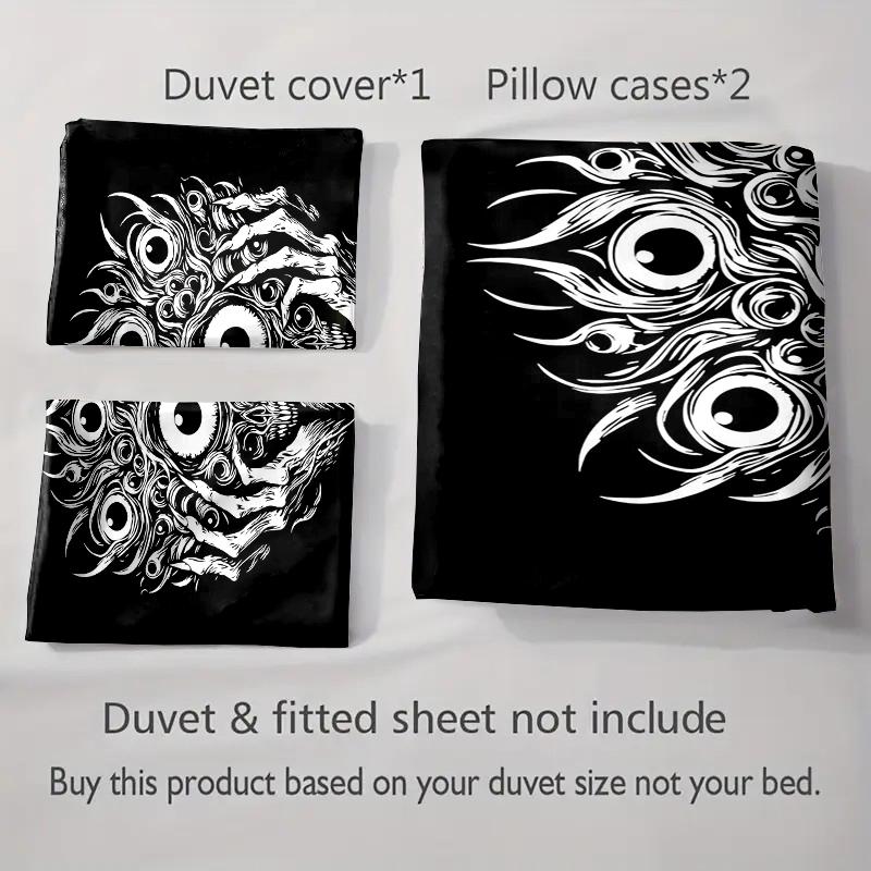 Skull eye pattern. Bedding Duvet cover sets Duvet covers Pillowcases gifts (1 * Duvet Cover 2 * Pillowcases, without duvet insert)
