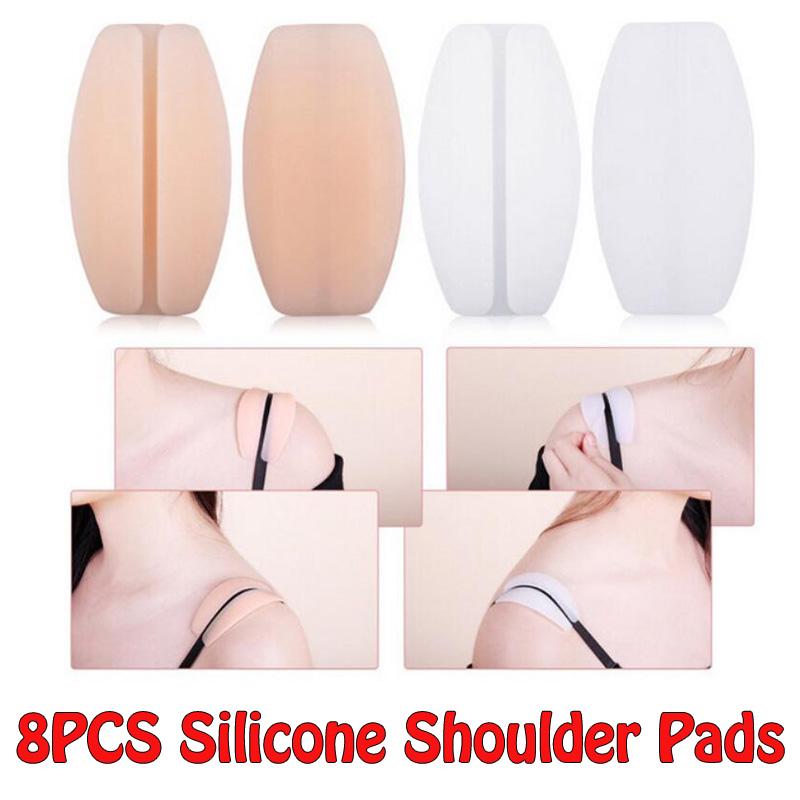 Buy 4 pair Silicone Non Slip Shoulder Pads Bra Strap Cushion Pain