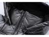 Women's 2023 Silver Satin Hooded Jacket - European & American Autumn/Winter Style