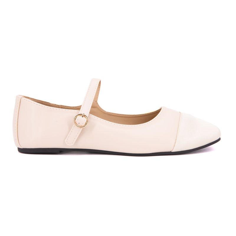 Two-material Strap Ballerinas Kinda Woman BURTON OF LONDON