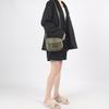 New COACH Georgie Leather Saddle Bag, Bacchus Bag, Shoulder Bag, Crossbody Bag, Shoulder Bag Small Women's Olive Green C2805-QBDB7