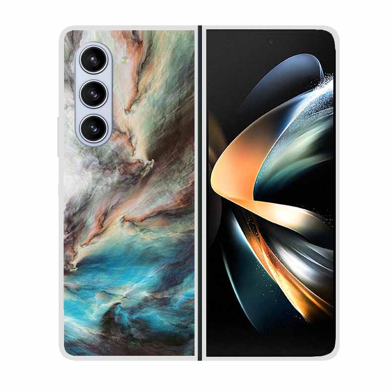 For Samsung Galaxy Fold 6 Case Cool Space Animal Clear Hard Phone Cases for Galaxy Z Fold6 5G 2024 Back Cover Zfold6 Shells Capa