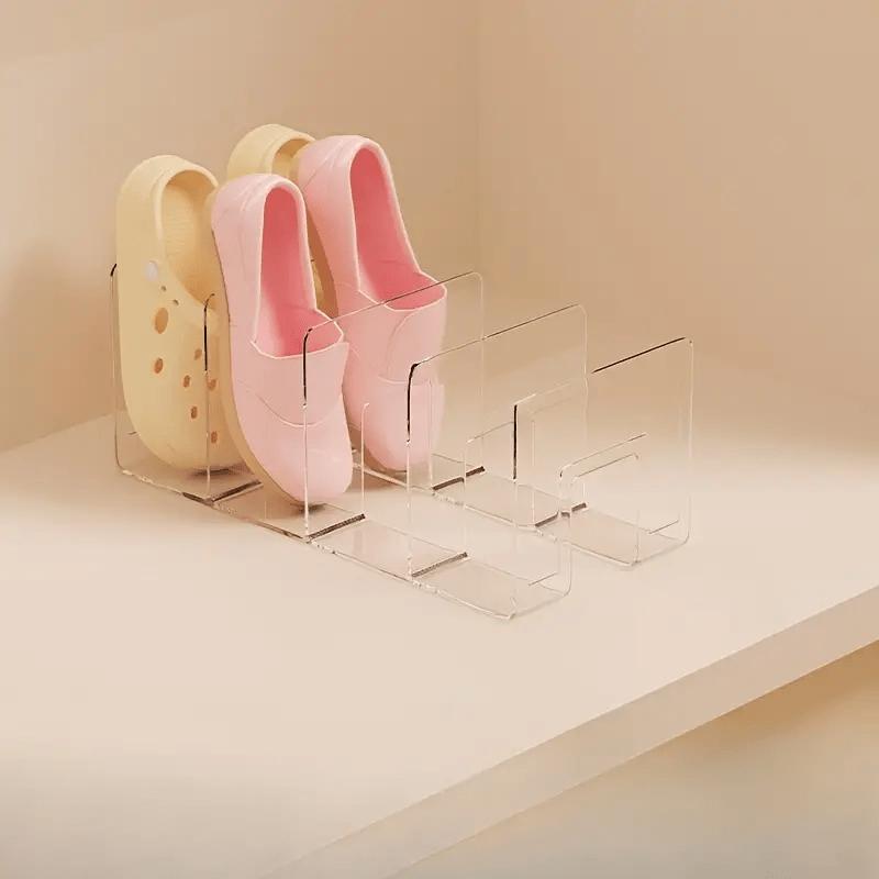 

1pcs 4-Panel Clear Acrylic Shoe Rack - Durable, Easy Assembly, Modular Storage for Youngsters & Sneakers