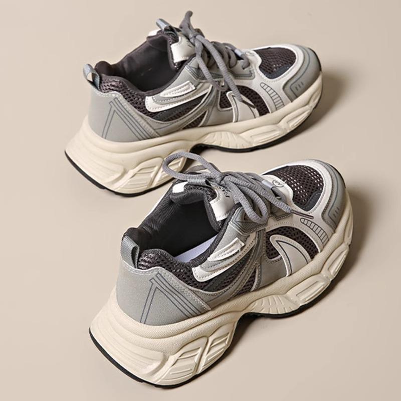 Retro dad shoes women's ins tide 2025 spring new thick-soled heightening versatile fashion casual lightweight sports shoes