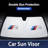 Zshqj9 Thicken Car Sun Visor Sunshade Strong UV Resistance Front Glass Sunscreen For BMW M M3 M5 X1 X3 X5 X6 E46 E39 E36 E60 Accessory