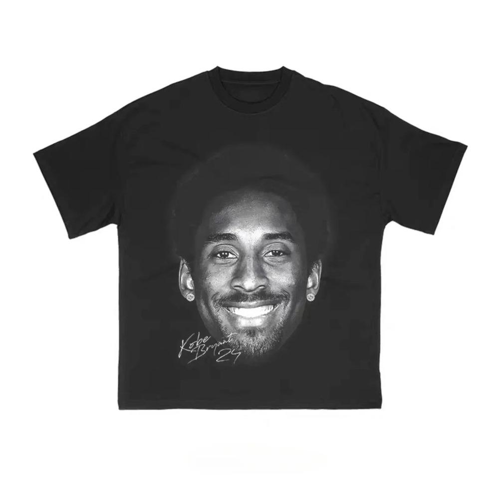 Kobe Bryant Vintage Repeat Text Oversized T-Shirt, Los Angeles Lakers Legend Graphic Tee, Unisex Casual Top