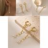 Luxurious Geometric Gold Plated Copper Earrings With Faux Pearl For Chic Outfits