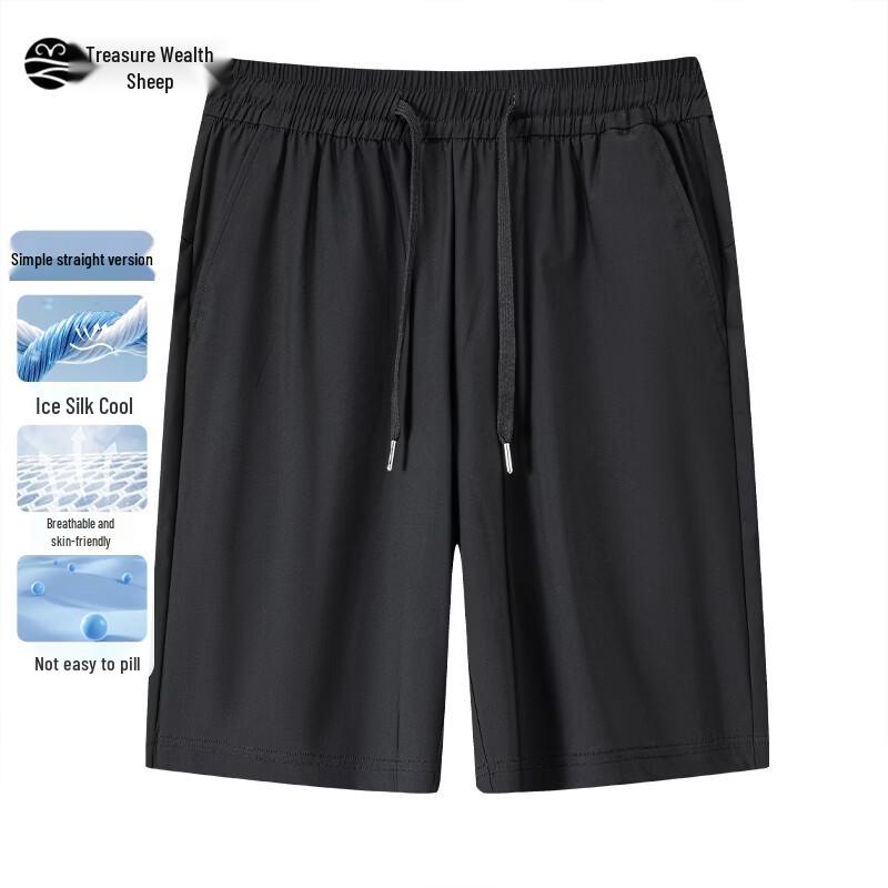 Men s 2026 Summer Cool Ice Silk Casual Shorts 2XL /185