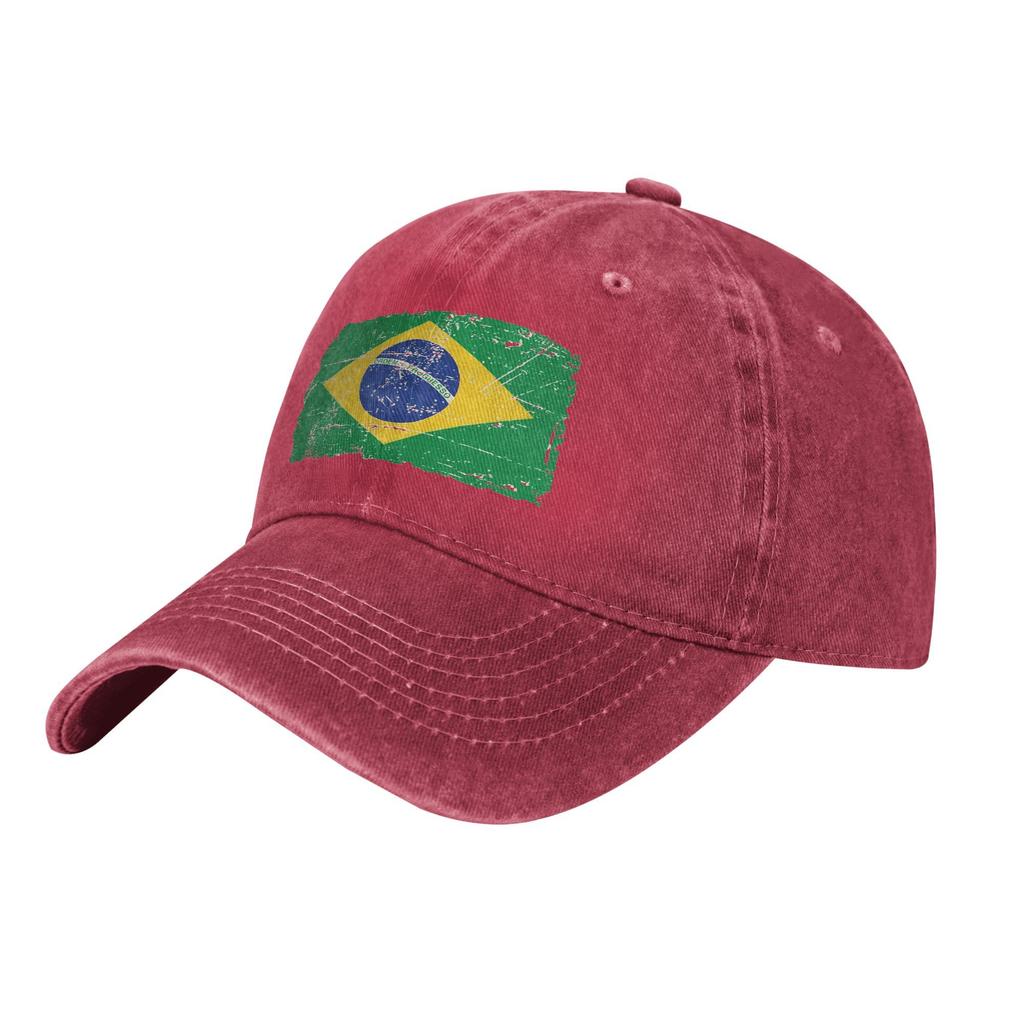 Brazil Flag Vintage Look Baseball Caps Vintage Distressed Washed Sun Cap Men Women Outdoor Running Golf Adjustable Fit Hats Cap
