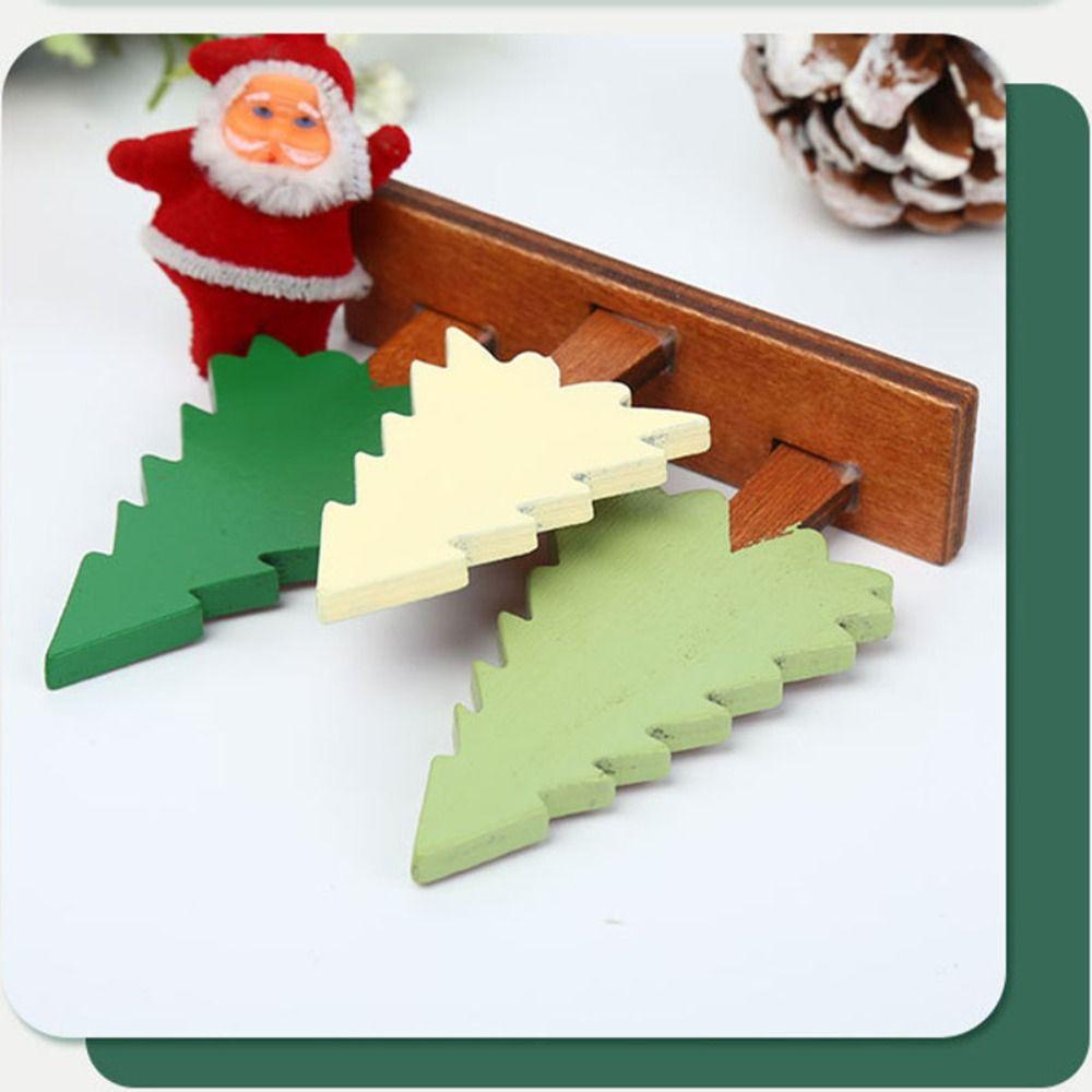 Pine Tree Table Ornament Wooden Shooting Props  New Years Party Gifts Supplies