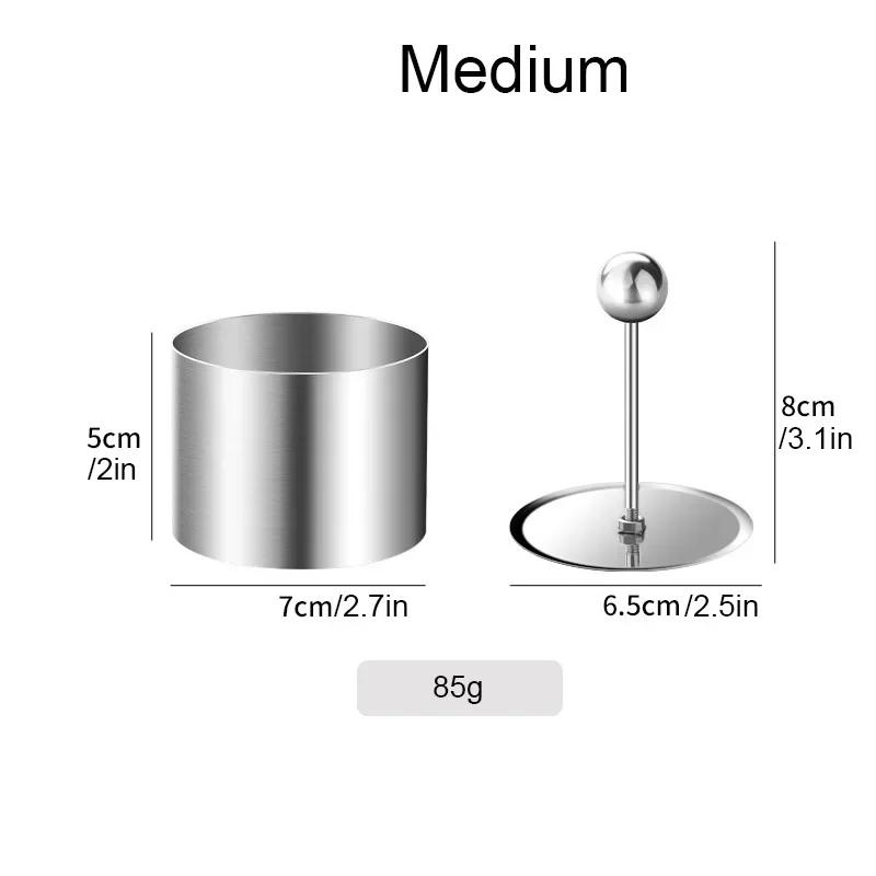Opakovaně použitelná forma na výrobu pěnového dortu Kulatá 304 Nerezová ocel Forma na rýsové koule DIY Nepřilnavé formy na výrobu sushi Kuchyňské doplňky