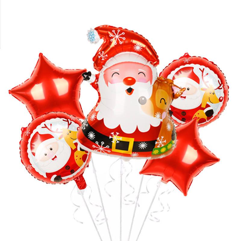 Weihnachtsballonanzug Weihnachtsmann Schneemann Elch Weihnachtsbaum DIY Weihnachts-Globos Kindergeschenke für Zuhause Neujahr 2024 Navidad Dekor
