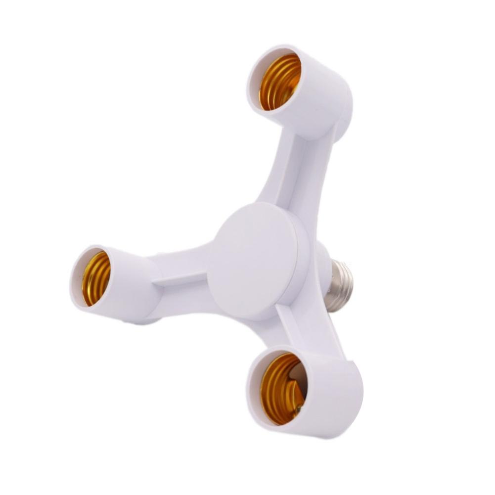 3 In 1 E27 To E27 Extended LED Bulb Socket Splitter Adapter Bracket for Photo Studio Restaurants E27 Lamp Socket Adapter