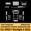 Für GEELY Starlight 6 2026 Panel Armaturenbrett Navigation Automobil Innenraum Schutzfolie TPU Kratzfest Zubehör