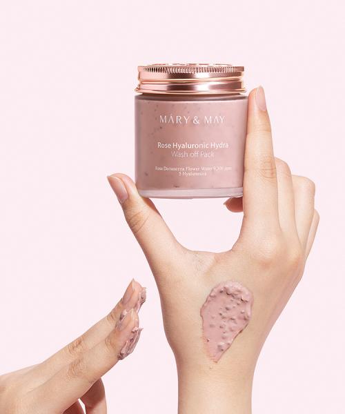Mary & May Vegan Rose Hyaluronic Hydra Wash-Off Pack