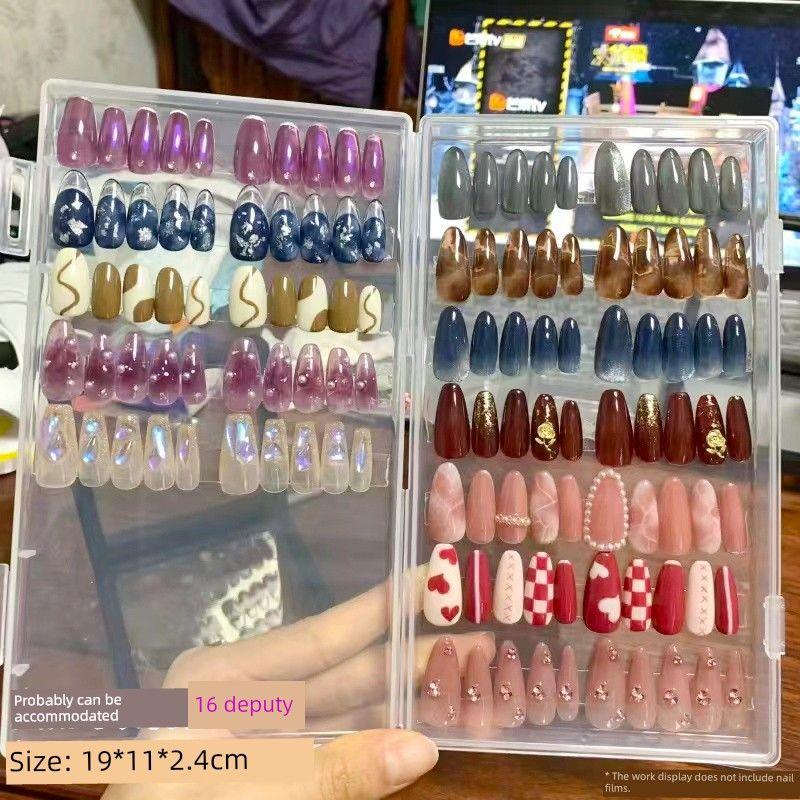 

Wear Nail Patch Seamless Xiaohongshu Same Style Nail Art [Size M exclusive transparent] +30 rubber strip