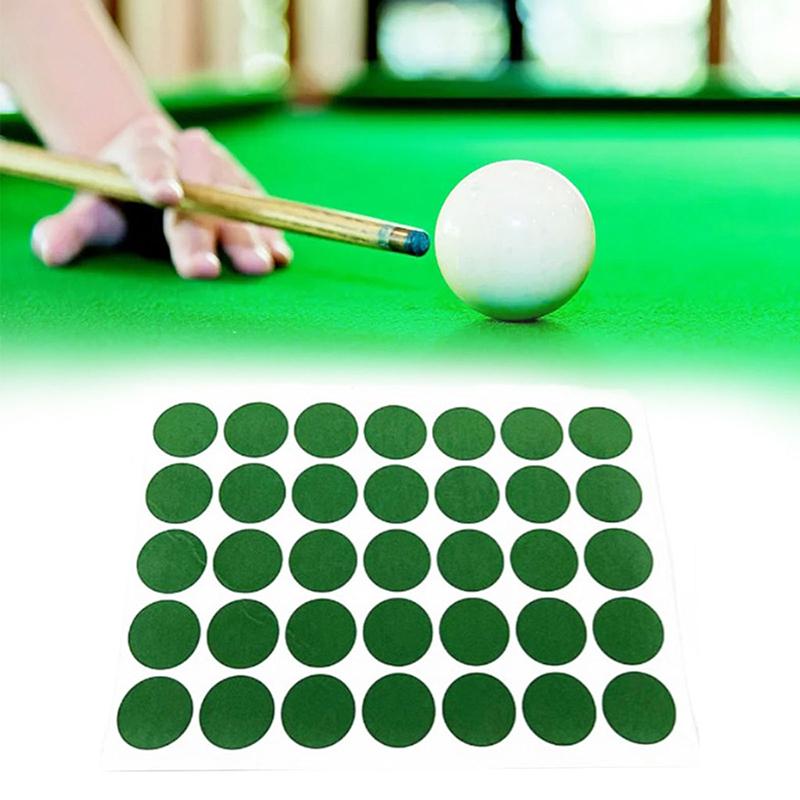 2Sheets Green Round Self Adhesive Pool Table Cloth Patch Repair Sticker Snooker Mending Patch Billiard Table Stickers Kit