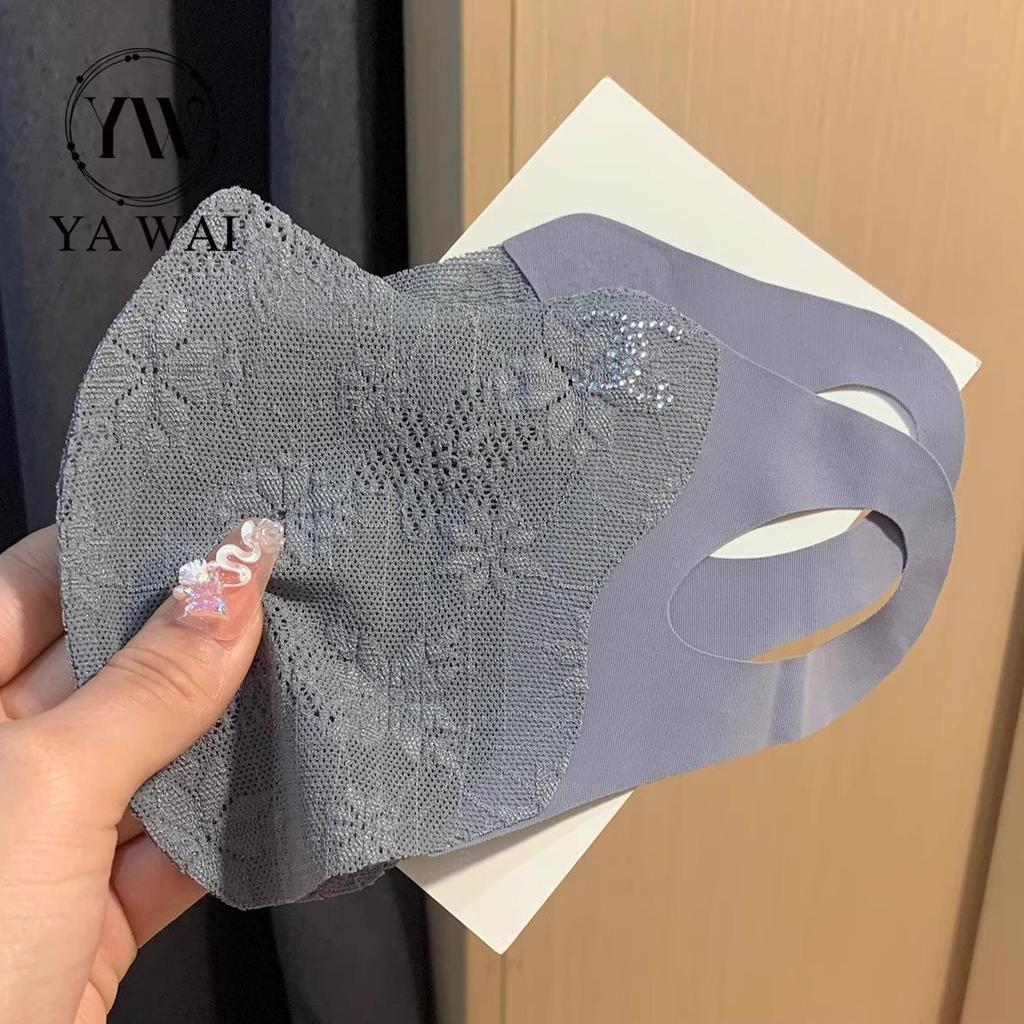 3D Ice Silk UV Protection Lace Face Mask with Eye Corner Guard