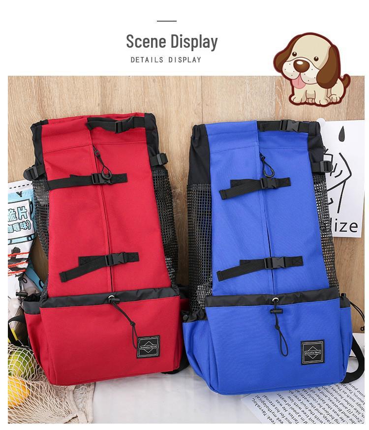 Dvoupopruhový cestovní batoh pro mazlíčky s odvětraným, prodyšným designem pro psy – Omyvatelný, ideální pro cyklistiku a nákupy venku