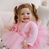 50cm Realistic Happy Smiling Face Reborn Girl Dolls Mila Soft Touch Cotton Stuffed Cloth Body Alive Baby Doll Cute High-color Painting Newborn Dolls