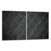 2x GLASS PROTECTIVE PLATE FOR STOVE 40x52 BLACK