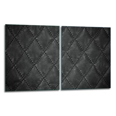 2x GLASS PROTECTIVE PLATE FOR STOVE 40x52 BLACK