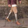 Fantasy Avenger Greaves Polished Steel Leg Armor Medieval Shin Guards for Men Perfect for Cosplay, LARP and Renaissance Festivals