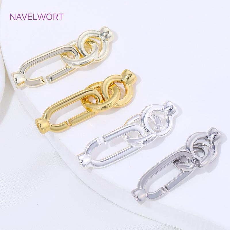 18K Gold Plated Pearls Clasps Fasteners For Bracelets,Connectors Clasps For Jewelry,DIY Necklace Fittings,Supplies For Jewelry