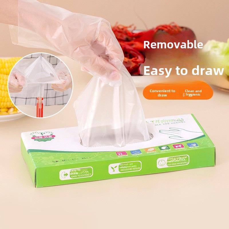 

Утолщенные прочные одноразовые кухонные перчатки из пищевого ТПЭ Medium