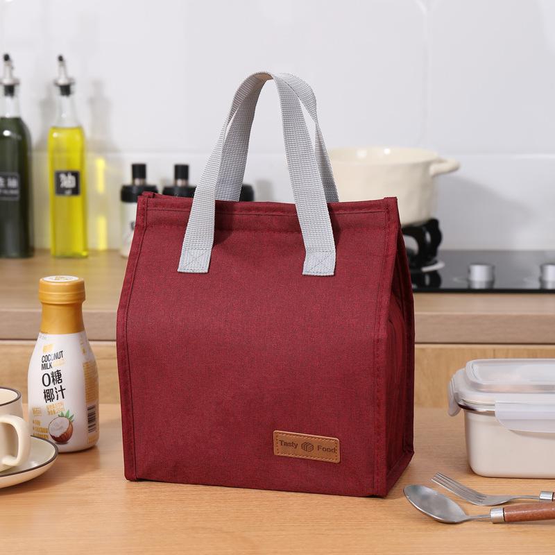 Double Handle Insulated Lunch Bag—Portable, Large Capacity for Students & Office Workers