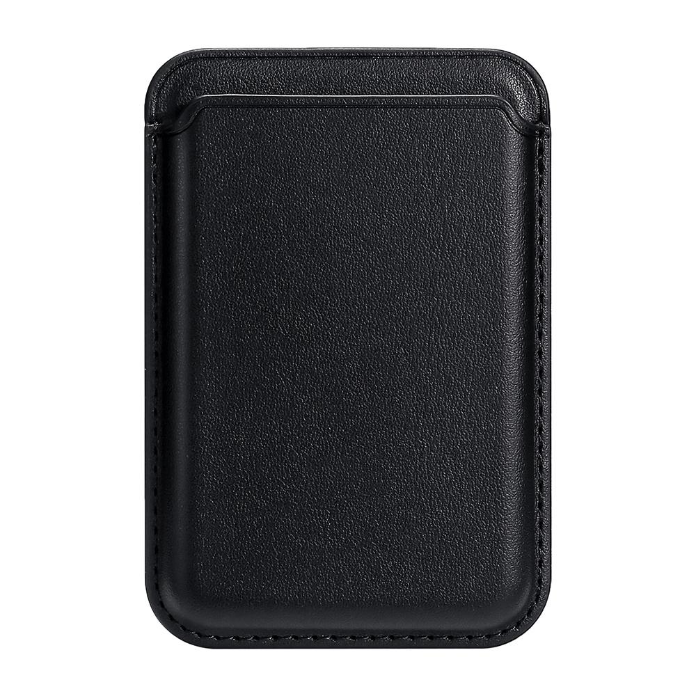 Single Ring Magnetic Card Holder for iPhone 12-16 Series PU Leather Slim Attachment