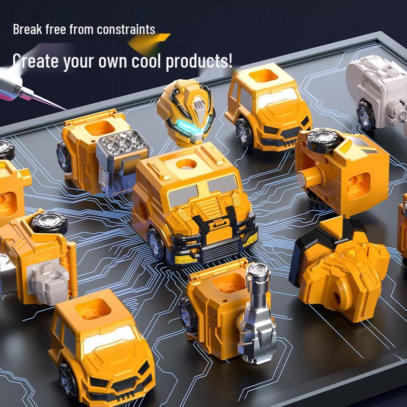 Magnetic Deformation Toy Car & Robot Assembly