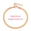Blade Chain Anklets for Women Gold Bracelet On The Leg Stainless Steel Snake Chains Beach Accessories Jewelry C046