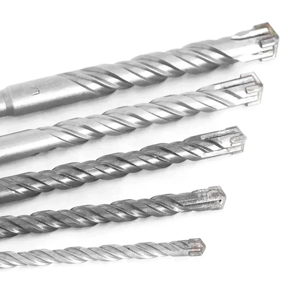 1Pcs 5/6/7/8/10/12mm Concrete SDS Plus Drill Bit 110mm 160mm Cross Tips Impact Drills Round Shank 4 Cutters Hand Power Tool