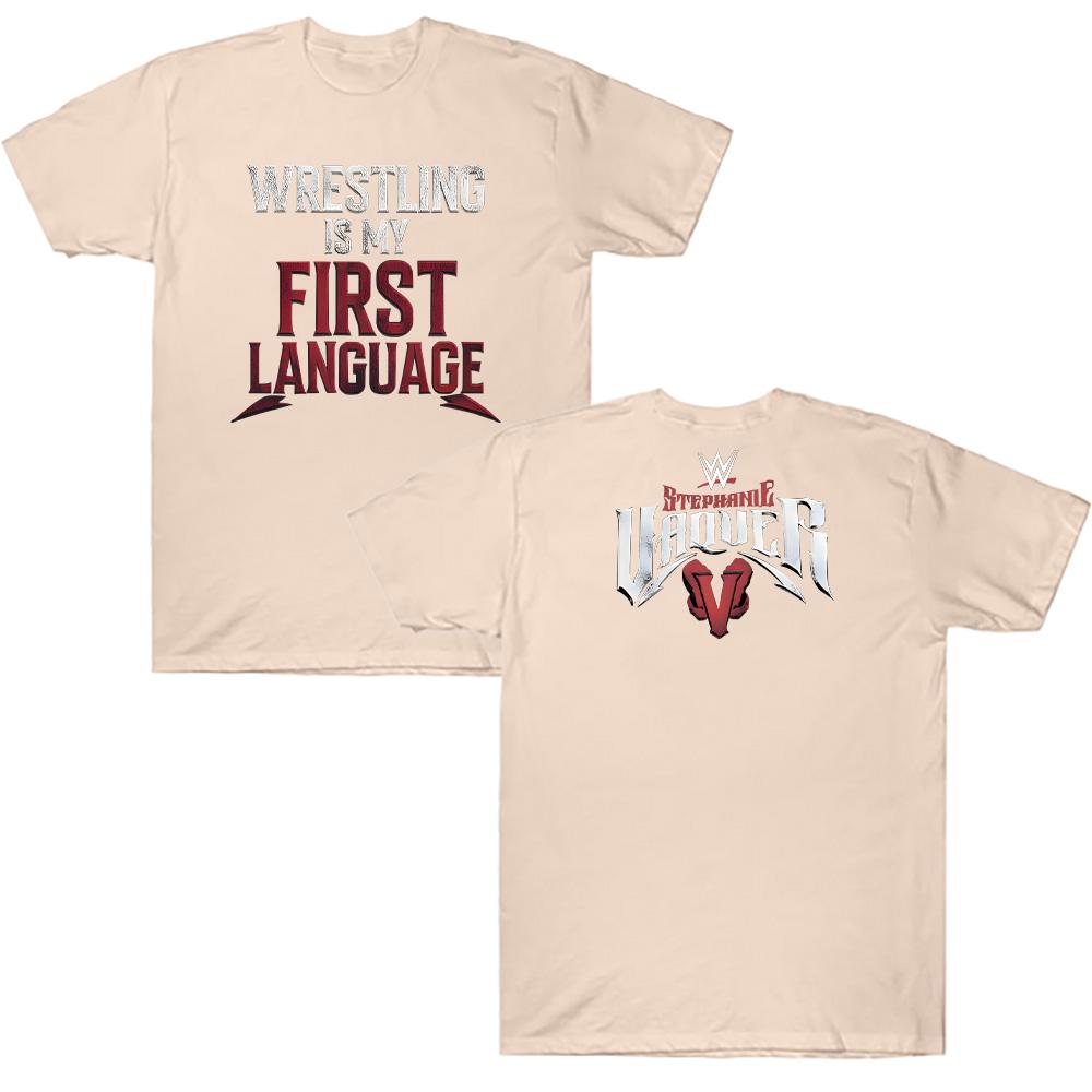 

Мужские футболки Stephanie Vaquer Wrestling Is My First Language Футболки для фанатов Хлопковые топы Мужские Женские Y2K Летние Дышащие футболки с коротким рукавом 4XL