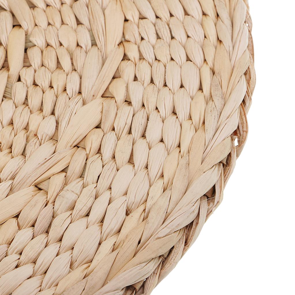 30cm Round Straw Futon Cushion Thick Rattan Seat